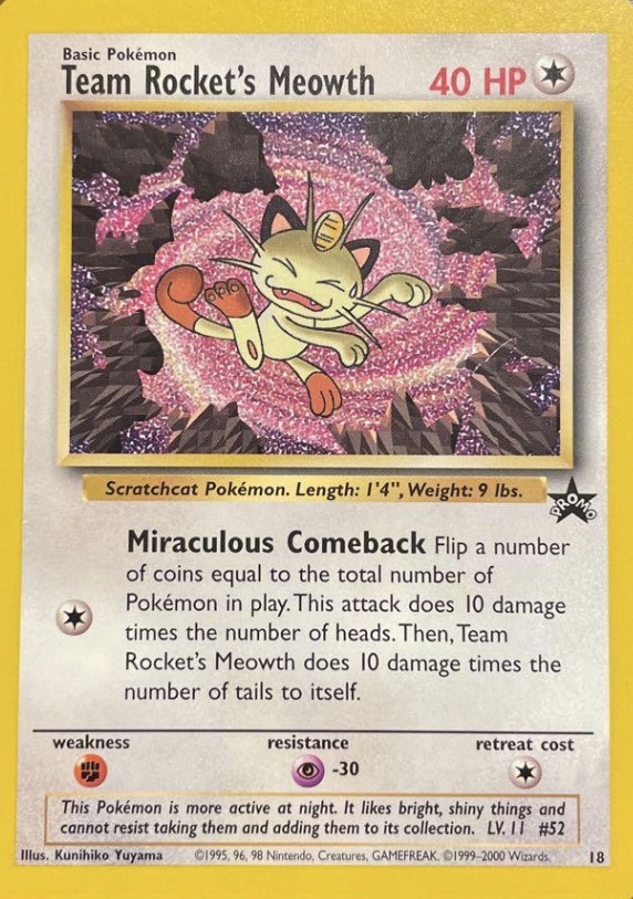 Japanese Team Rocket's Meowth Promo